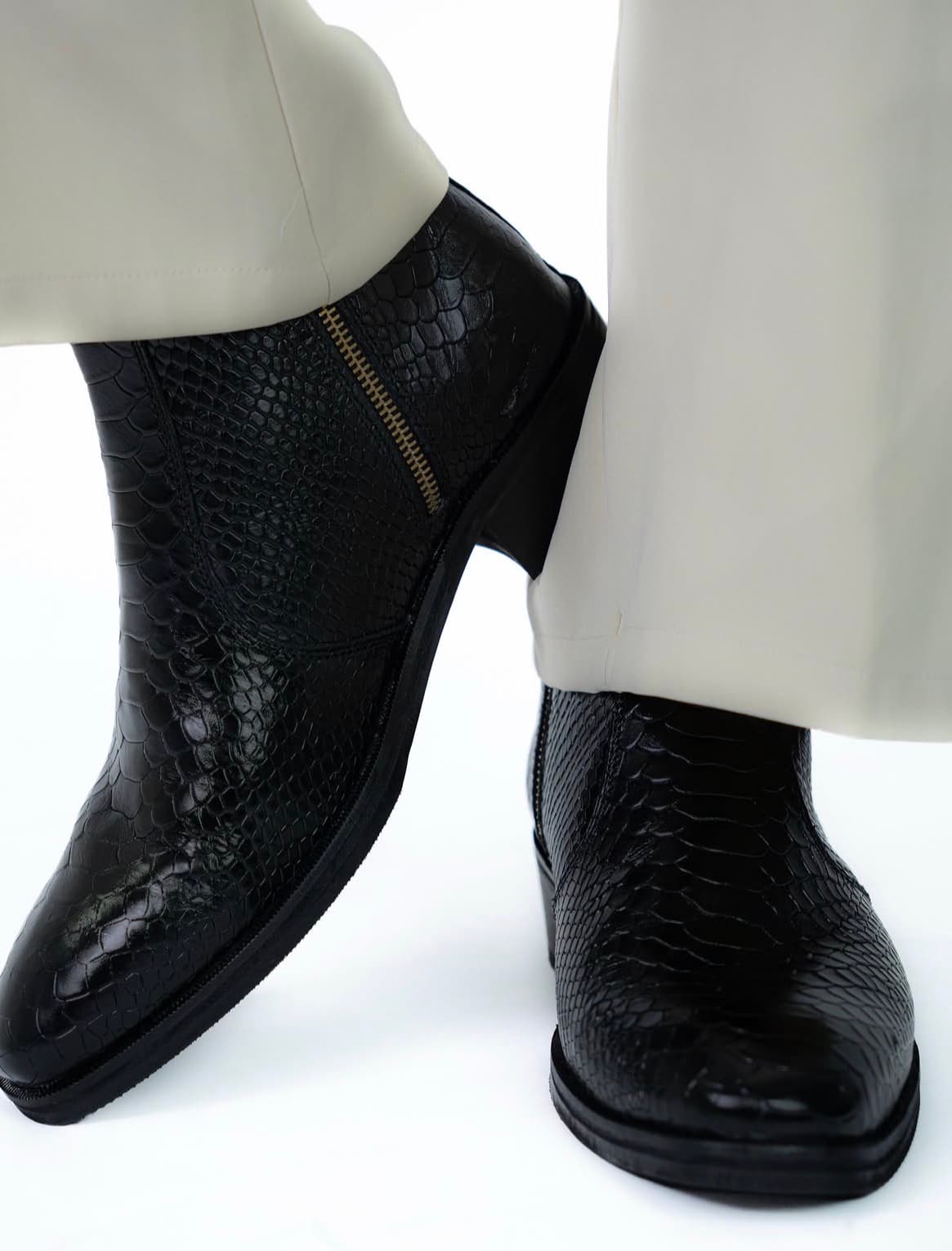 Serpentine Zip Ankle Boot