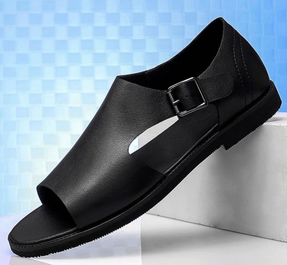Leather Buckle Sandal