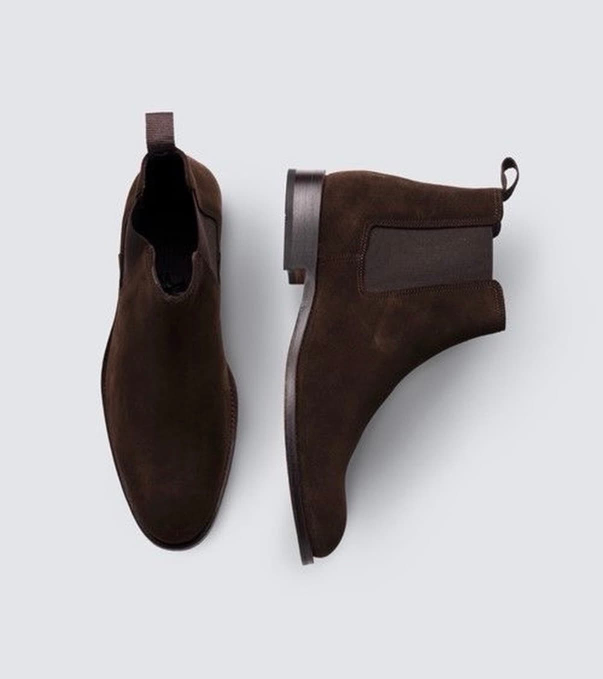 Dark Brown Suede Chelsea Boot